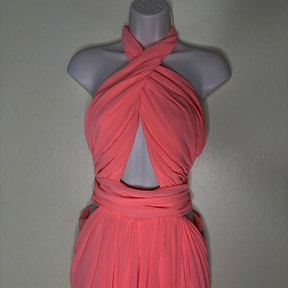 Sabo Skirt Formal Backless Halter Maxi Slit Dress Size Small S - Picture 14 of 15